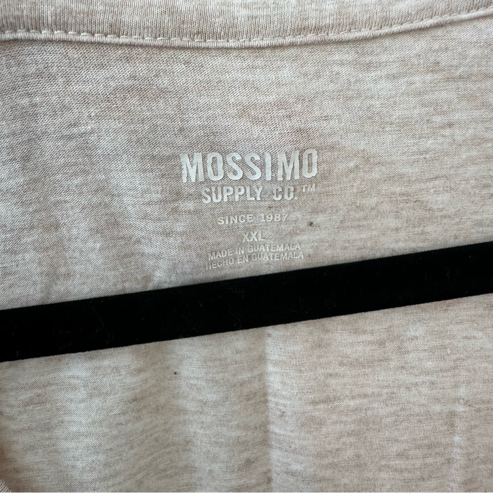 Mossimo Supply Co. Beige V-Neck Short Sleeve Top, XXL - Picture 3 of 6